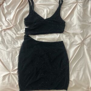 Oh Polly Black Mini Dress. Worn Once.